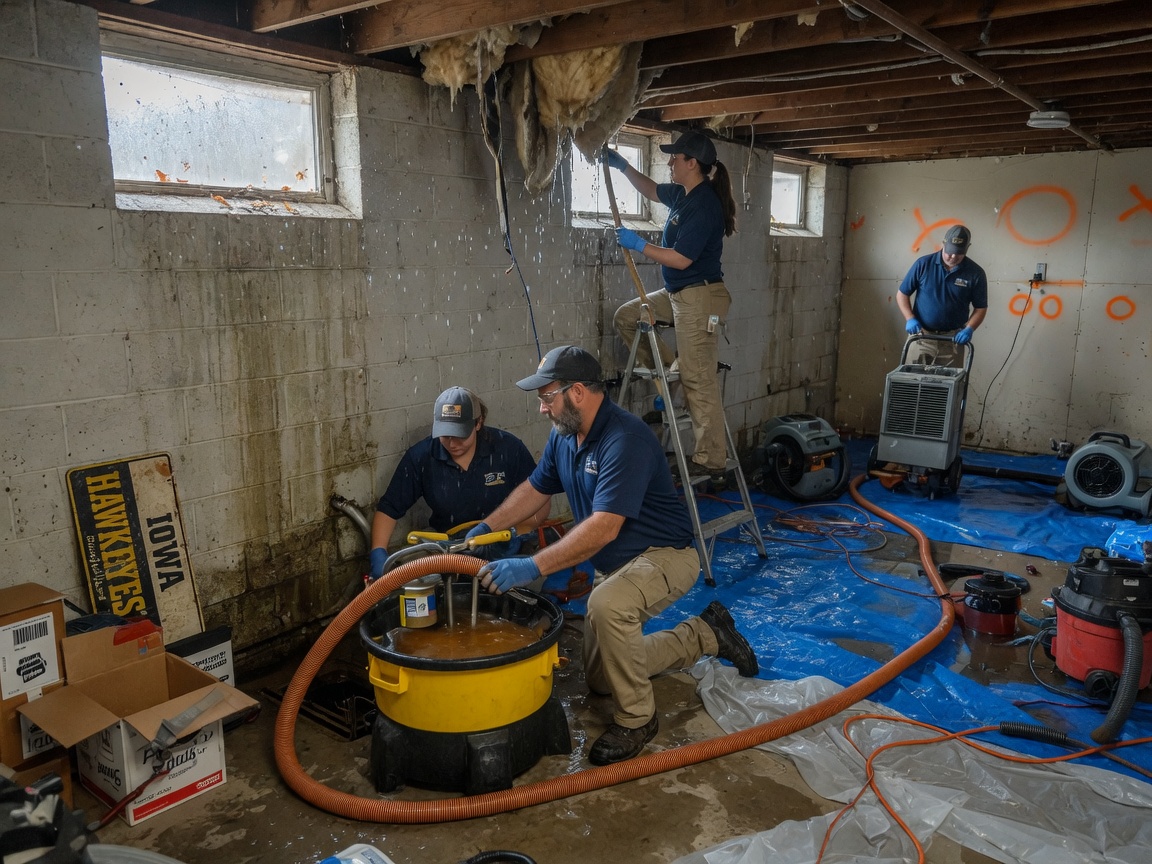 water damage restoration in New Bohemia